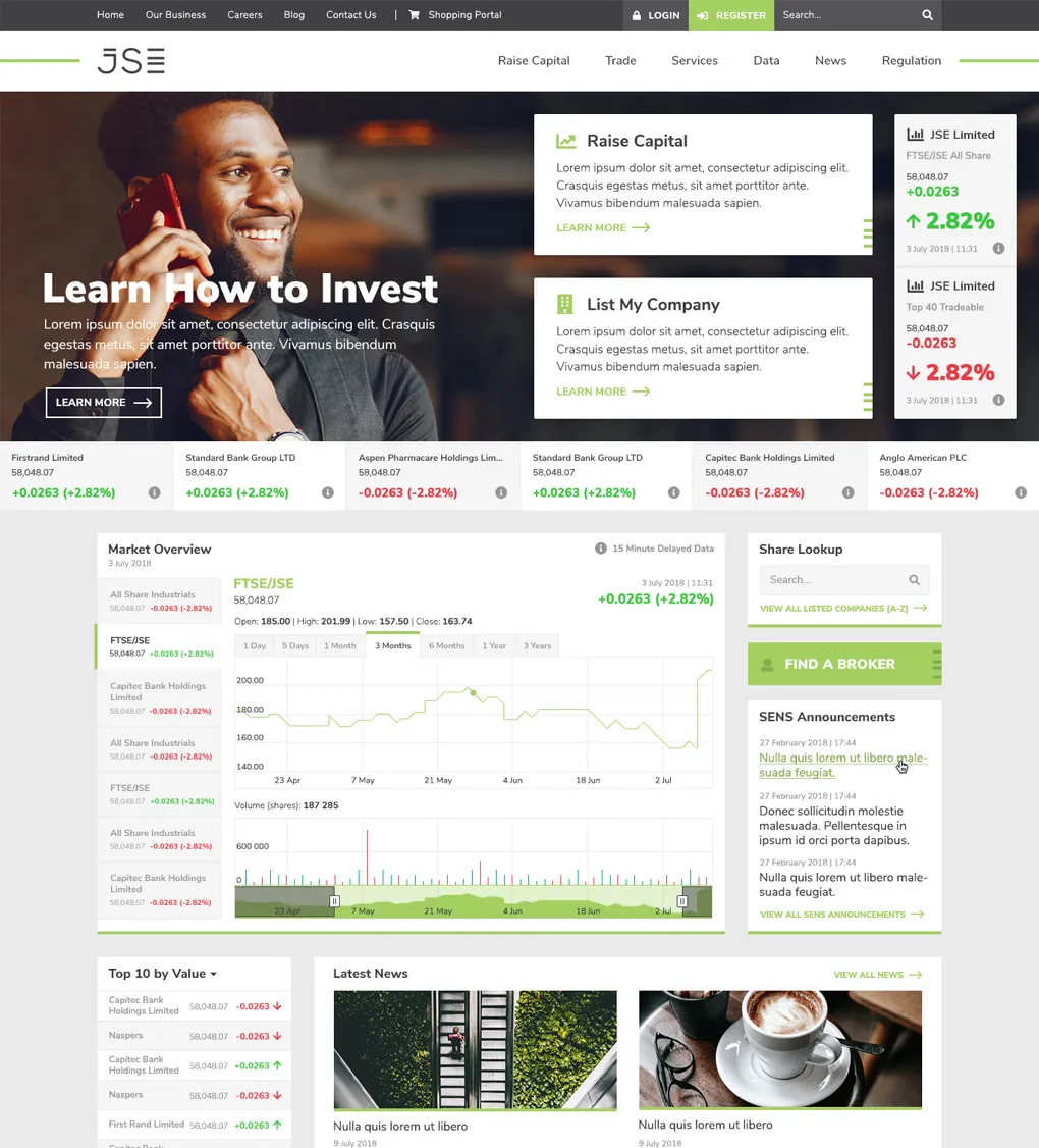 Project ~ Johannesburg Stock Exchange
